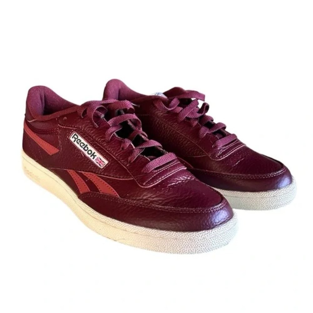 Reebok Club C Revenge MAROON Leather Sneaker Sneakers Mens Size 9 NEW Never Worn
